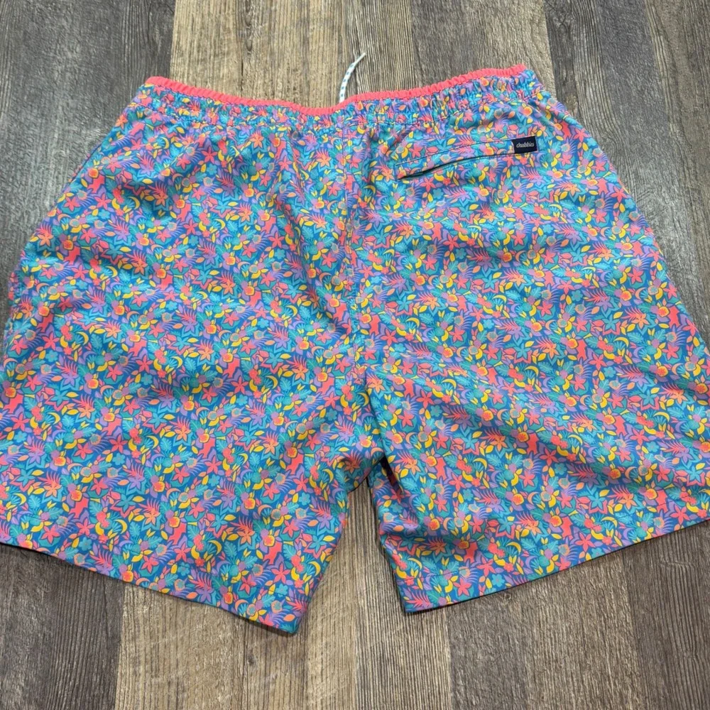 Chubbies Swim Trunks Mens XL Multicolor Floral 7 Inch Inseam Compression Liner